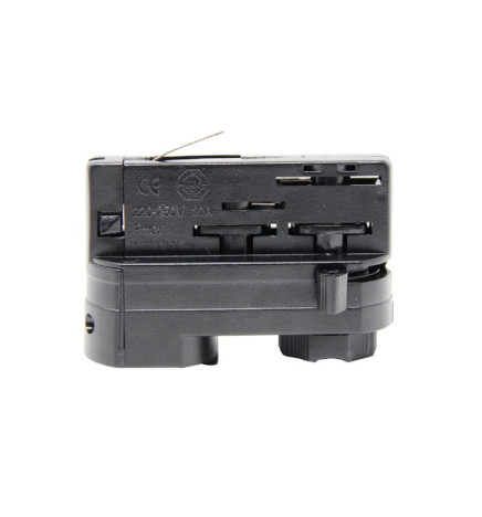 Conector adaptador de carril TRIFASICO Negro