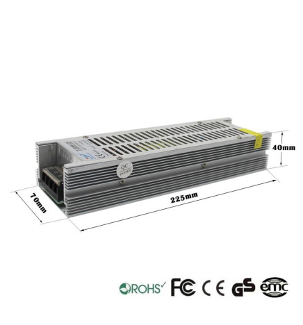 Virtalähde 12V 200W IP20 Alumiini