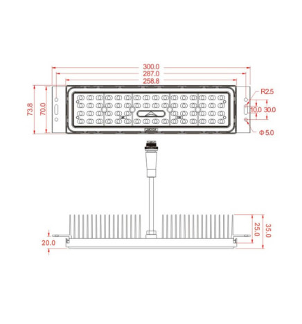 LED projektør 200W MAGNUM LUFT 180Lm / W 60º