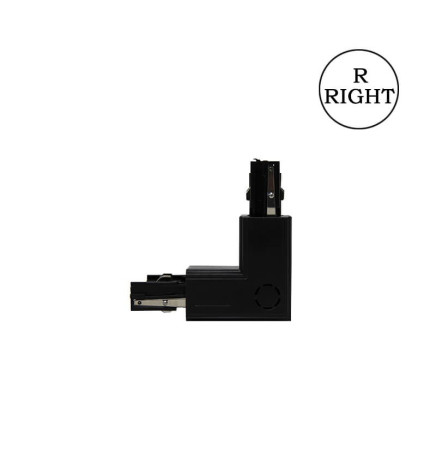 Accesorio para carril DERECHO TRIFASICO Negro 