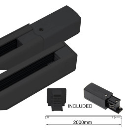 3-PHASE   Track  Rail  2 m. Black