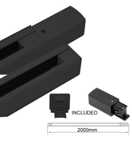 Linha  TRIFASICO 2 metros Preto