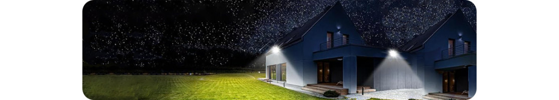 Projectores de Exterior Pretos modelo ACTION - Luz branca 3000K 4000K e 6000K